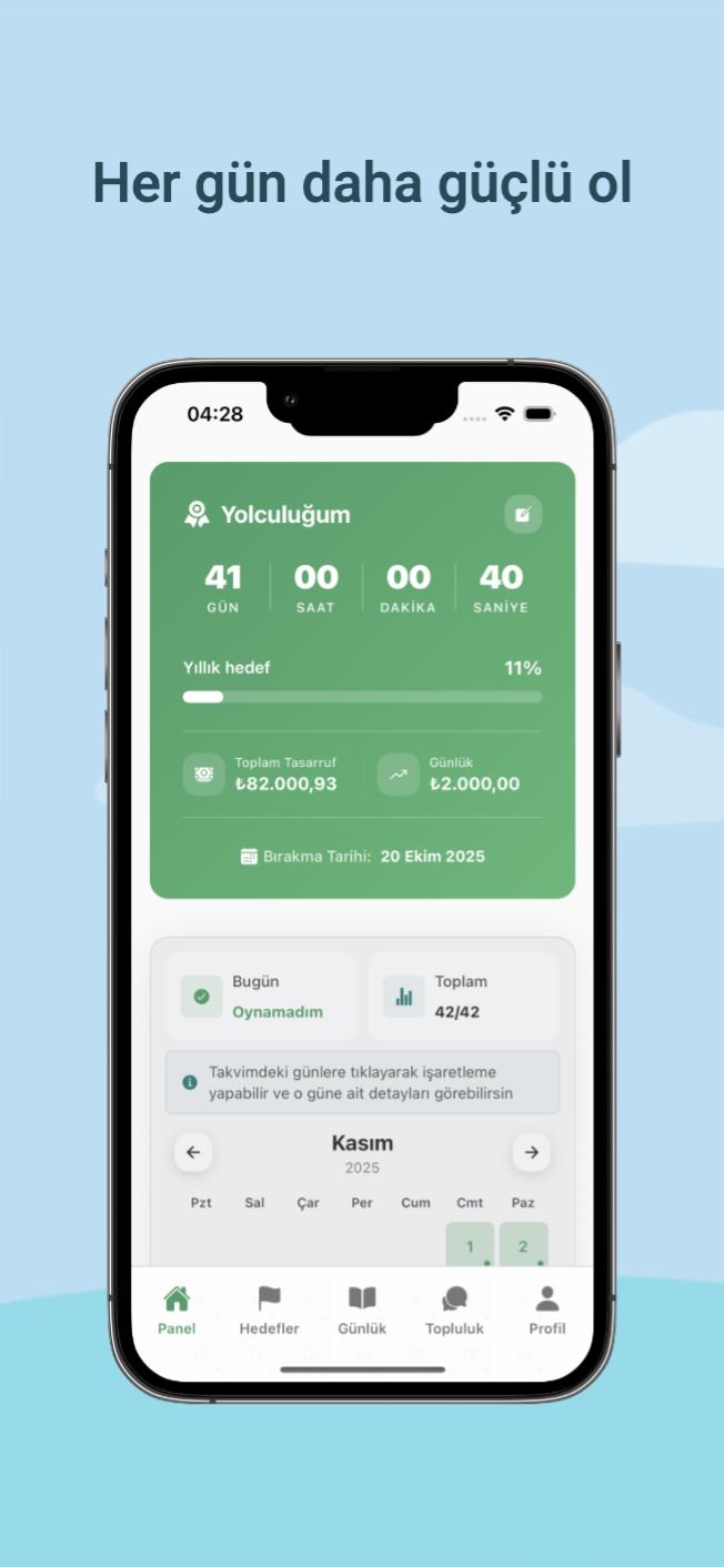 Kumarı Bırak ana ekran görüntüsü